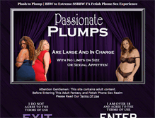 Tablet Screenshot of passionateplumps.com